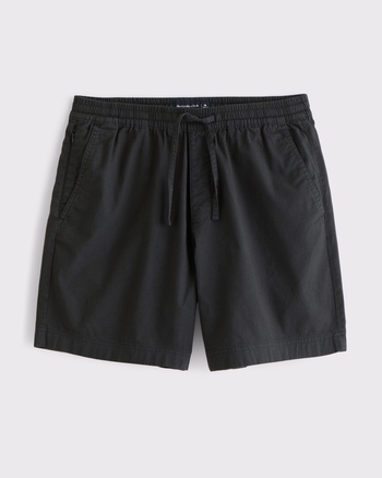 Relaxed Linen-Blend Pull-On Short