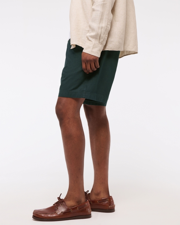 Relaxed Linen-Blend Pull-On Short