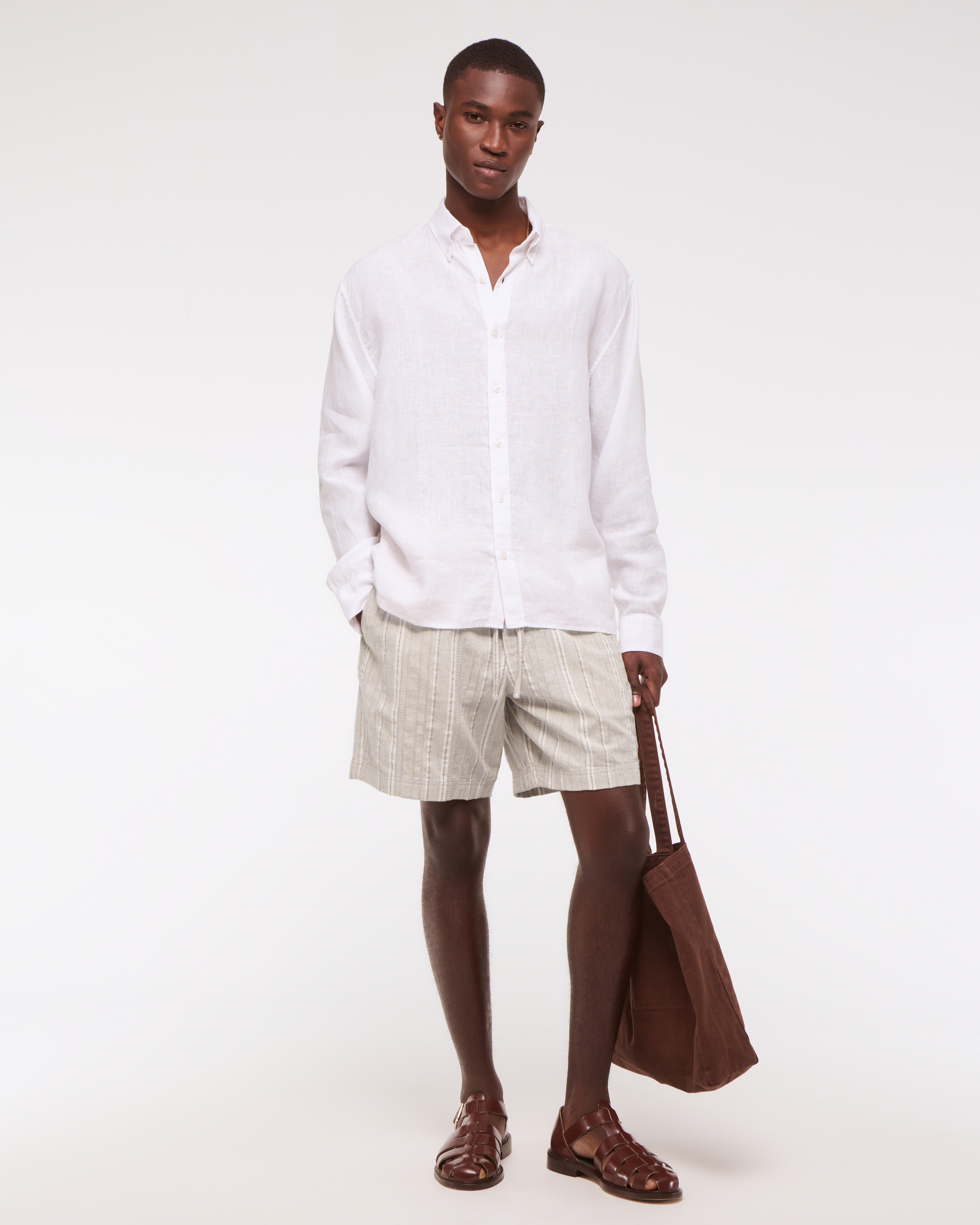 Men's Relaxed Linen-Blend Pull-On Short | Men's Bottoms