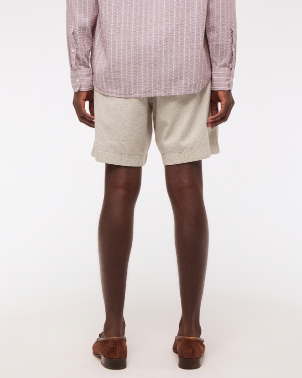 Relaxed Linen-Blend Pull-On Short