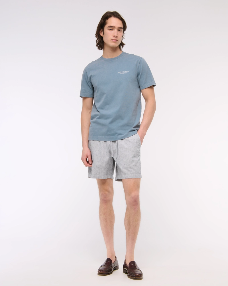 Linen-Blend Pull-On Short
