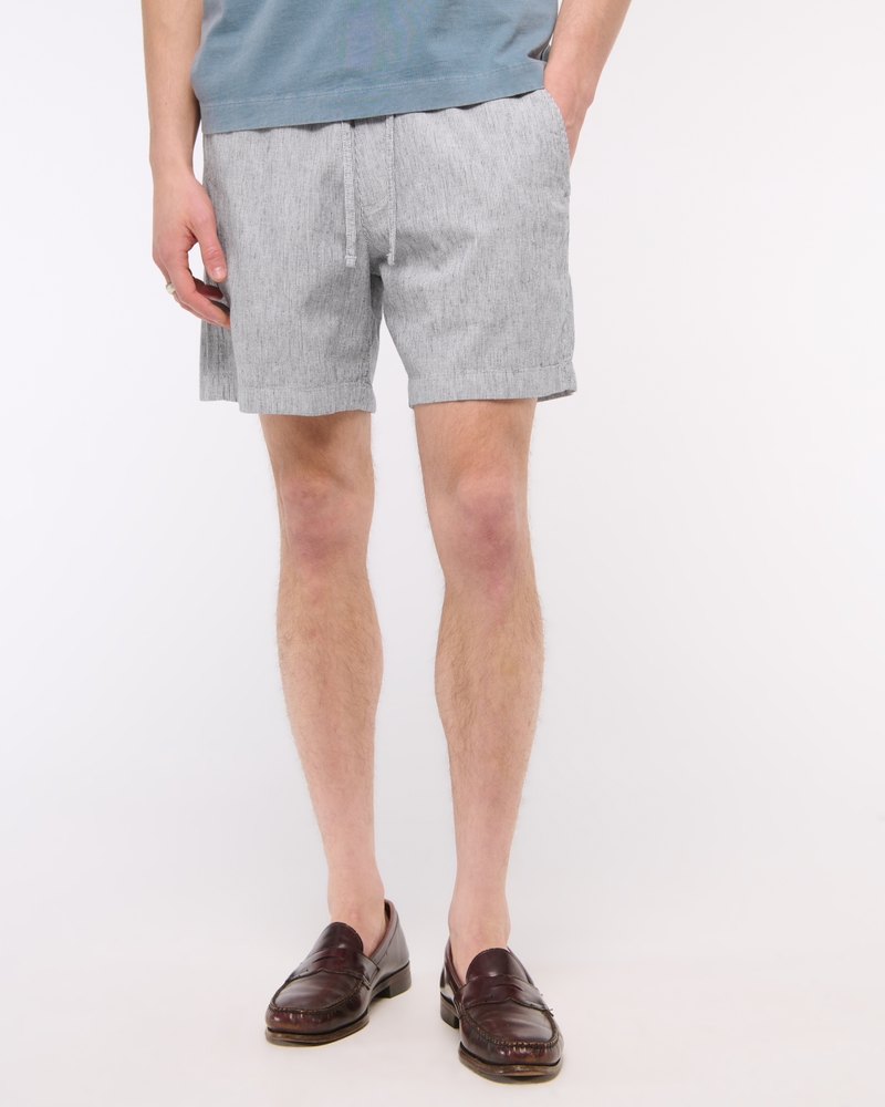 Linen-Blend Pull-On Short
