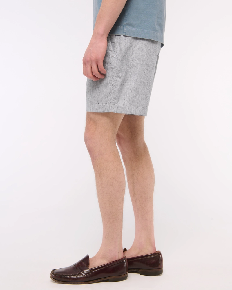 Linen-Blend Pull-On Short