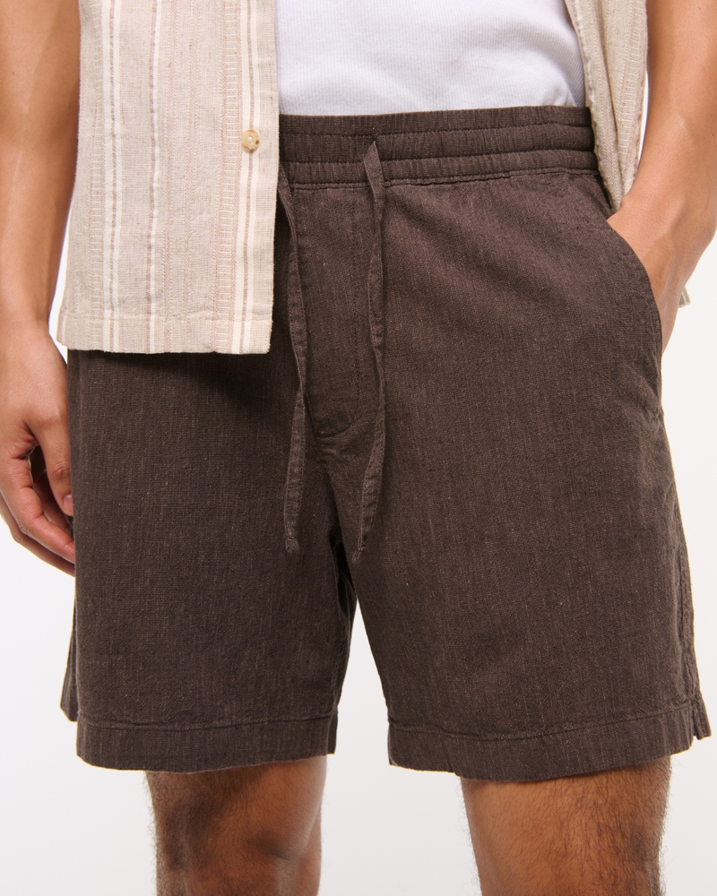 Linen-Blend Pull-On Short