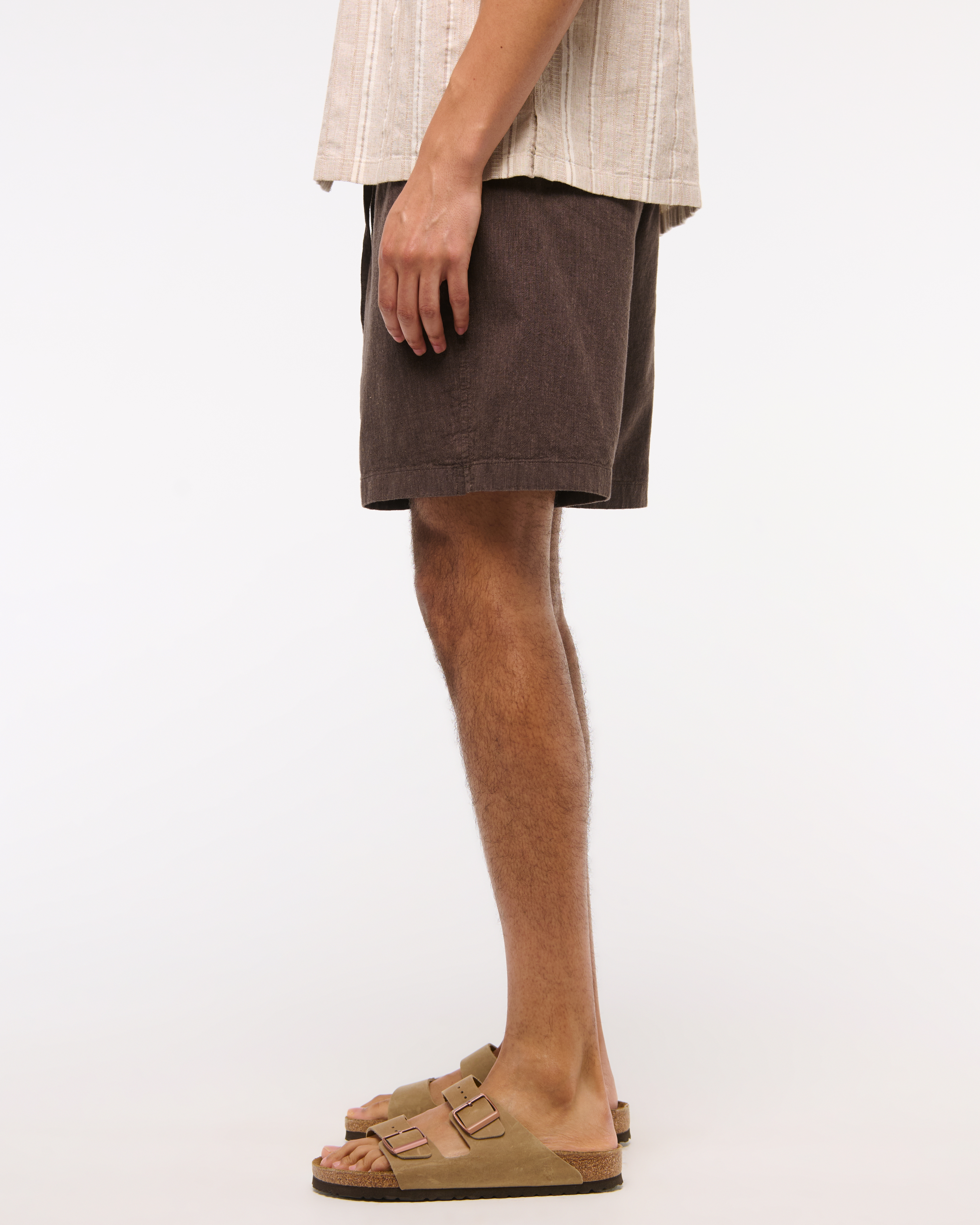 【BAON】[unisex] Tutsro Line Banding Bermuda Pants BENU Studio | SHORT DARK GRAY TROUSERS | Women's Grey Shorts