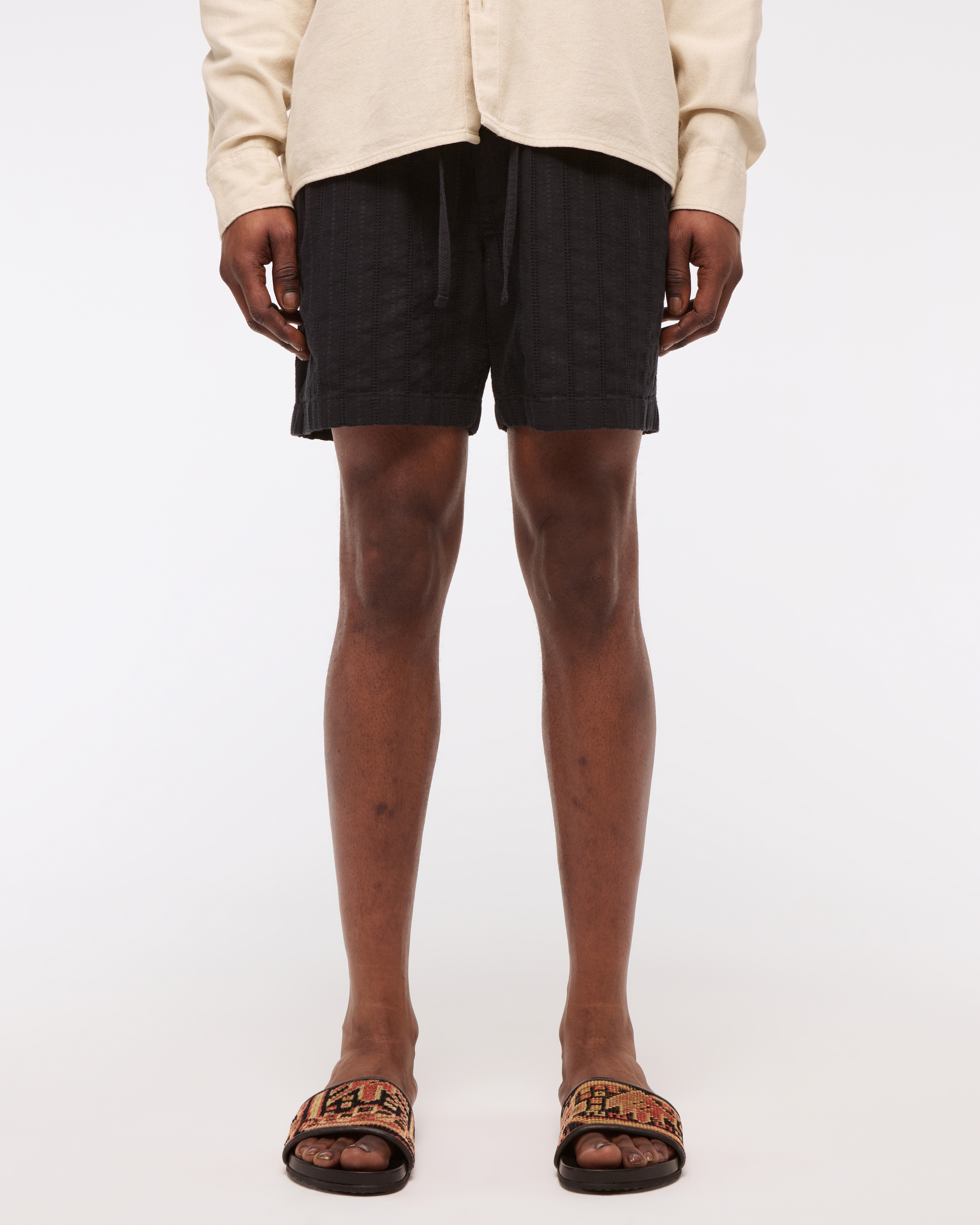 Женские брюки Abercrombie & Fitch Linen-Blend Pull-On Short — фото 3