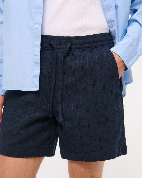 Linen-Blend Pull-On Short