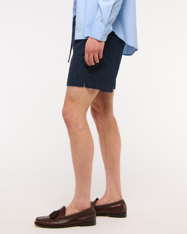 Linen-Blend Pull-On Short