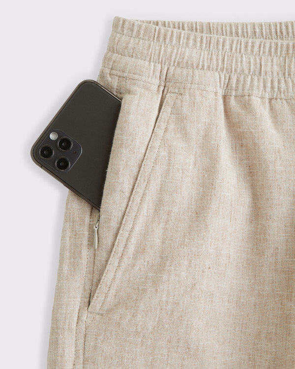 Linen-Blend Pull-On Short