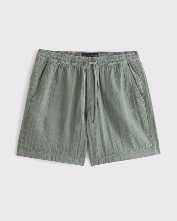 Luftige A&F Shorts, Olivgrün view 1