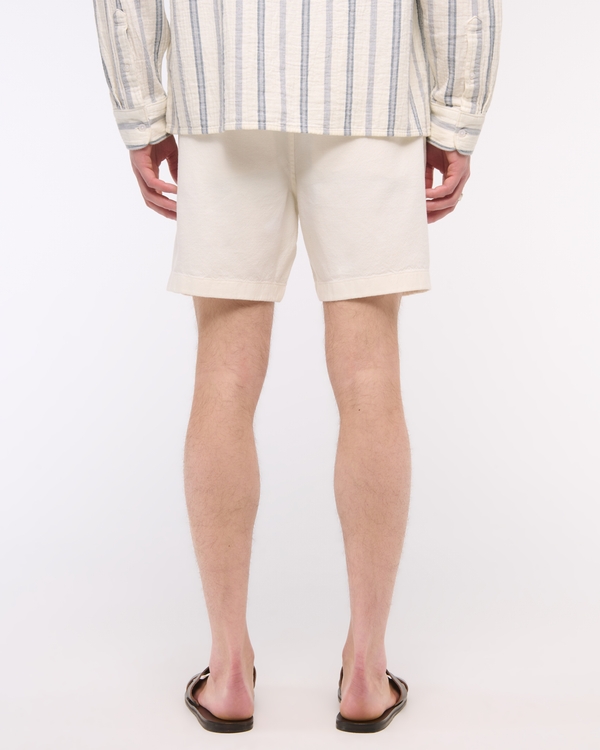 Linen-Blend Pull-On Short