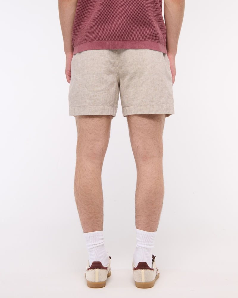 Linen-Blend Plainfront Short