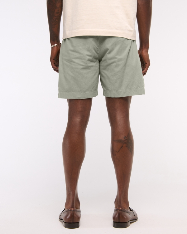 Linen-Blend Plainfront Short