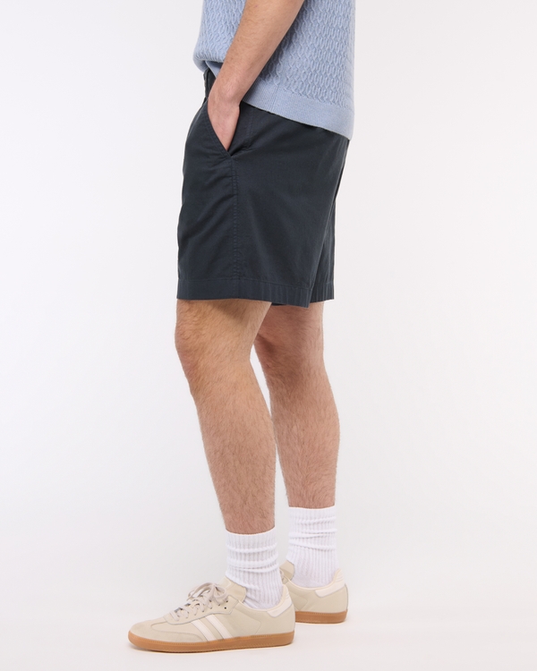 Linen-Blend Plainfront Short