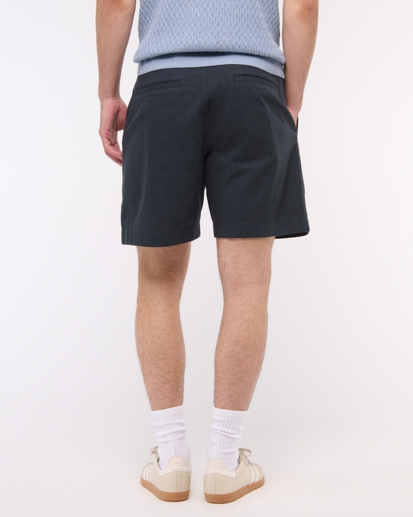Linen-Blend Plainfront Short