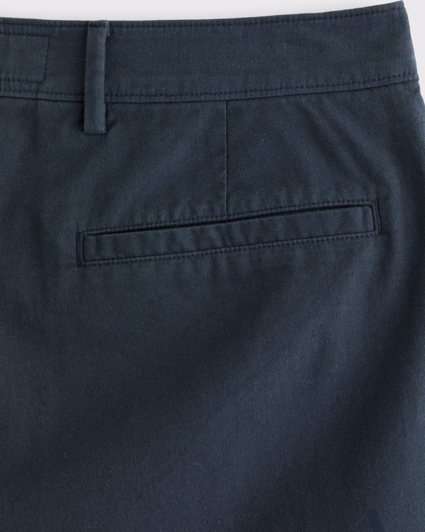 Linen-Blend Plainfront Short