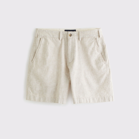 Мужские брюки Abercrombie & Fitch Linen-Blend Plainfront Short