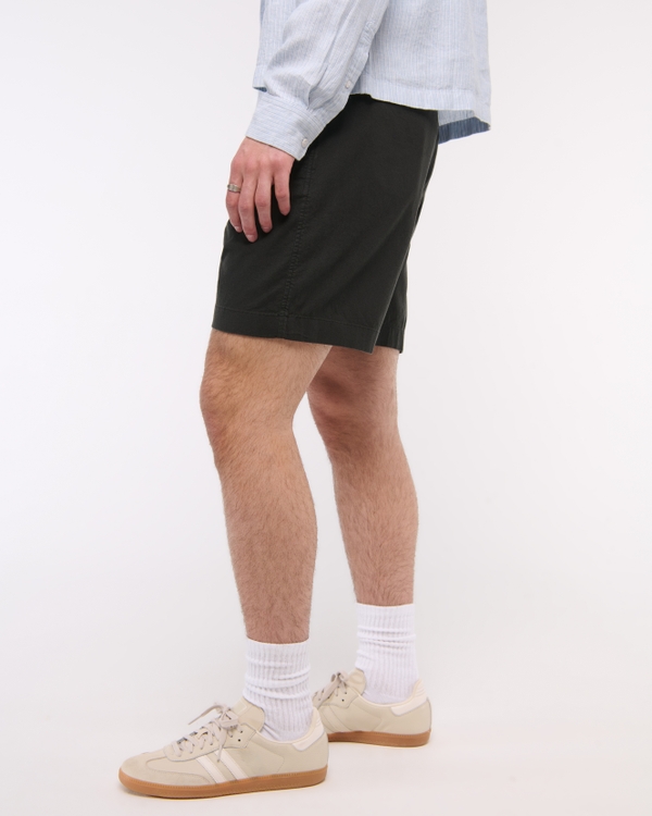 Linen-Blend Plainfront Short