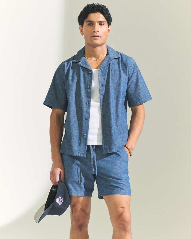 The A&F Collins Tailored Linen-Blend Suit Short