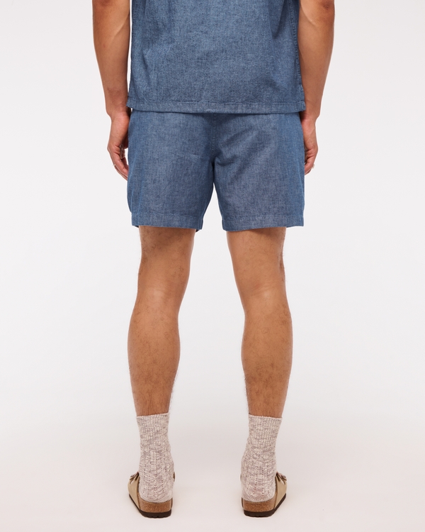 Linen-Blend Pull-On Short