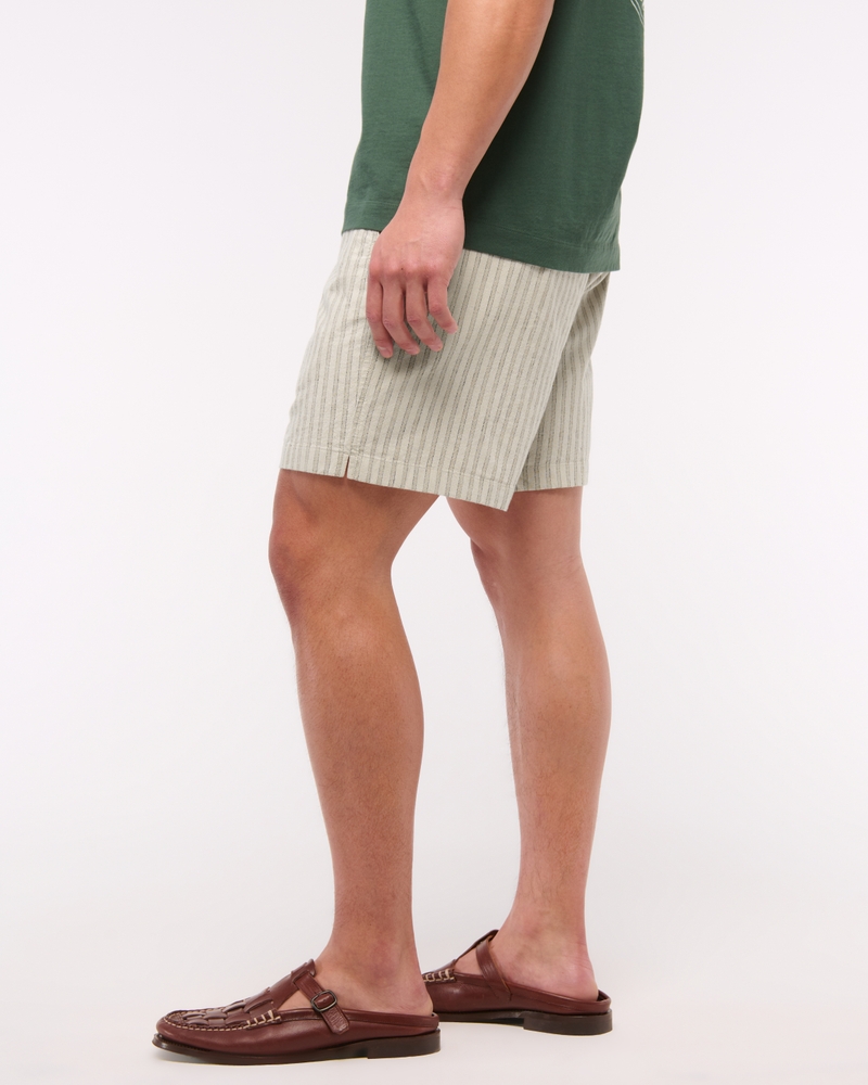 Linen-Blend Pull-On Short