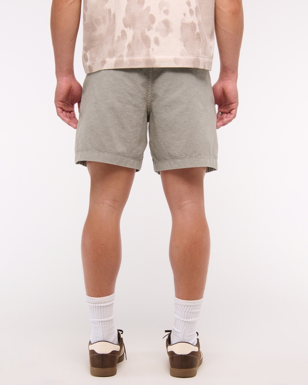 Linen-Blend Pull-On Short