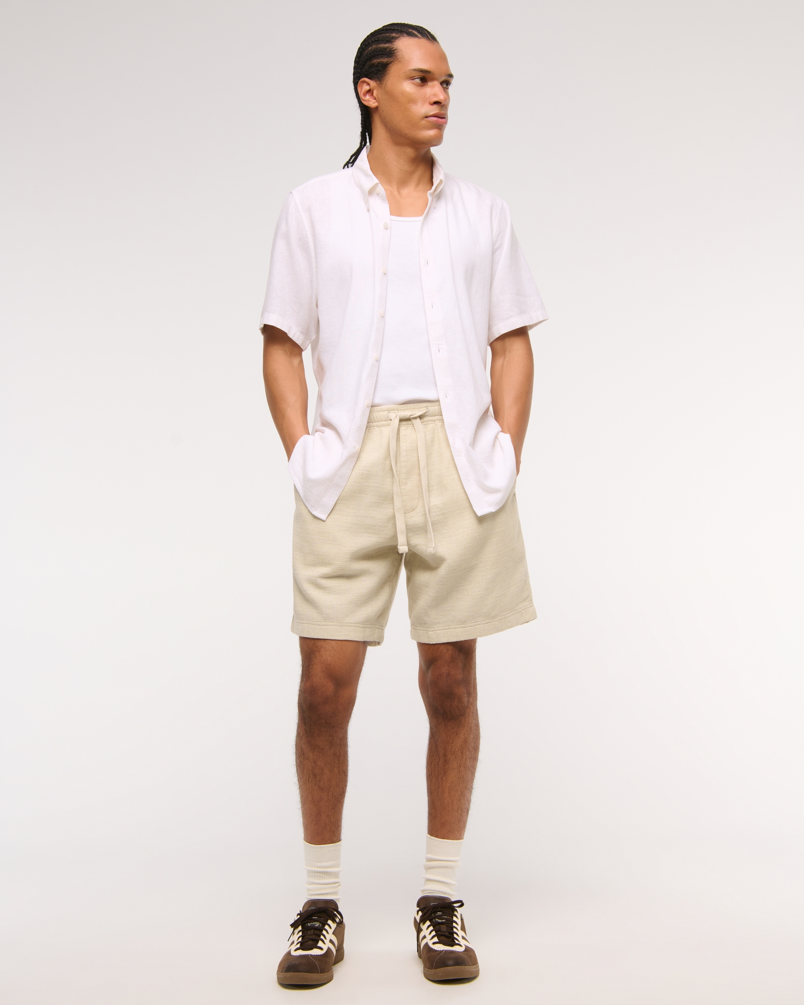 Cotton Texture Pull-On Short