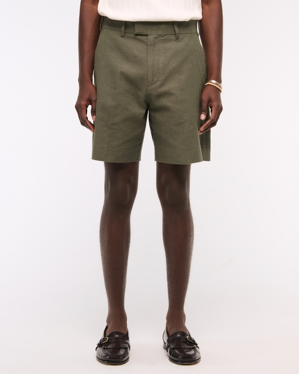 The A&F Collins Tailored Linen-Blend Suit Short
