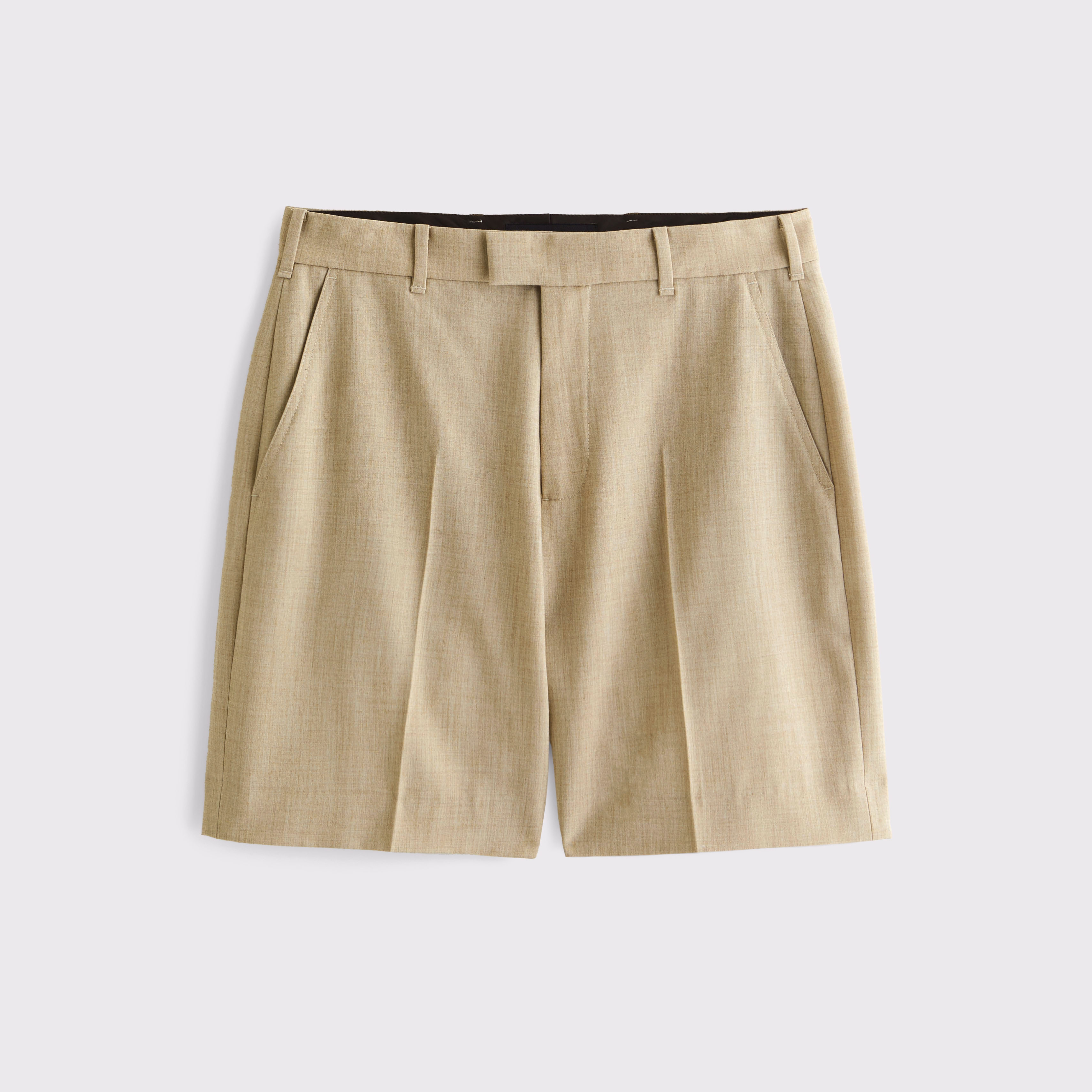 Abercrombie & Fitch The A&f Collins Linen-blend Suit Short In Brown