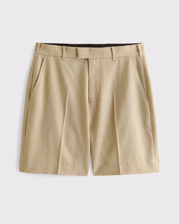 The A&F Collins Tailored Linen-Blend Suit Short, Khaki view 1