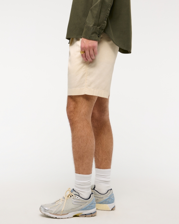 Cotton-Blend Pleated Short