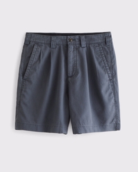 Cotton-Blend Pleated Short