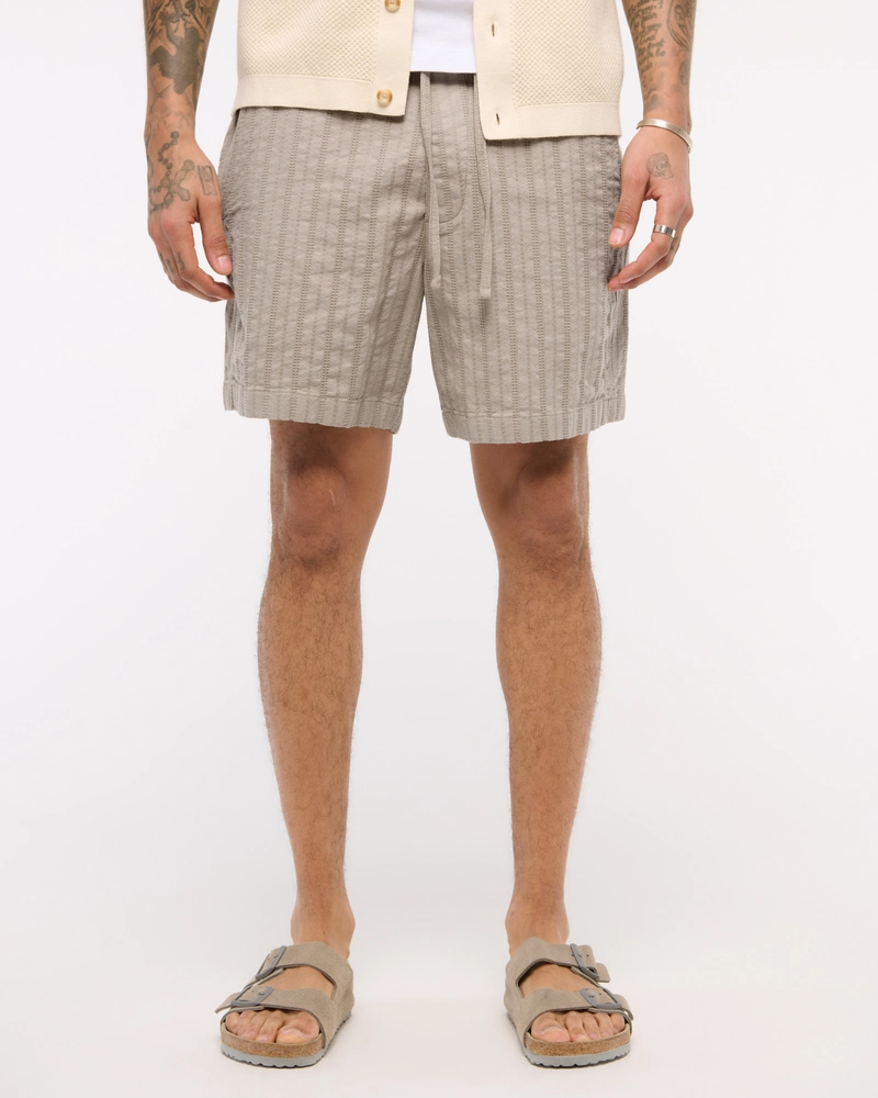 Textured Pull-On Short
