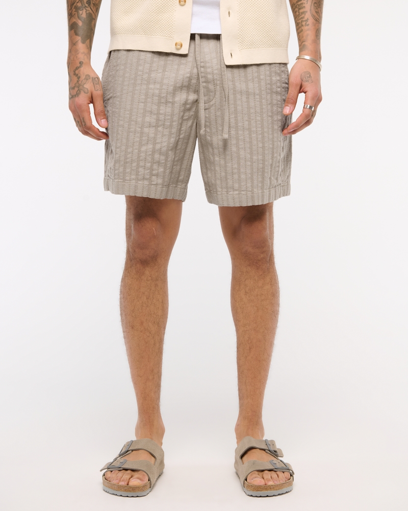 Textured Pull-On Short