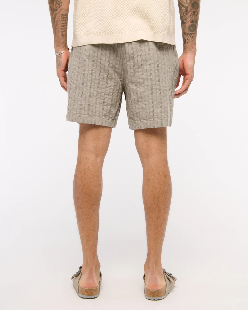 Textured Pull-On Short