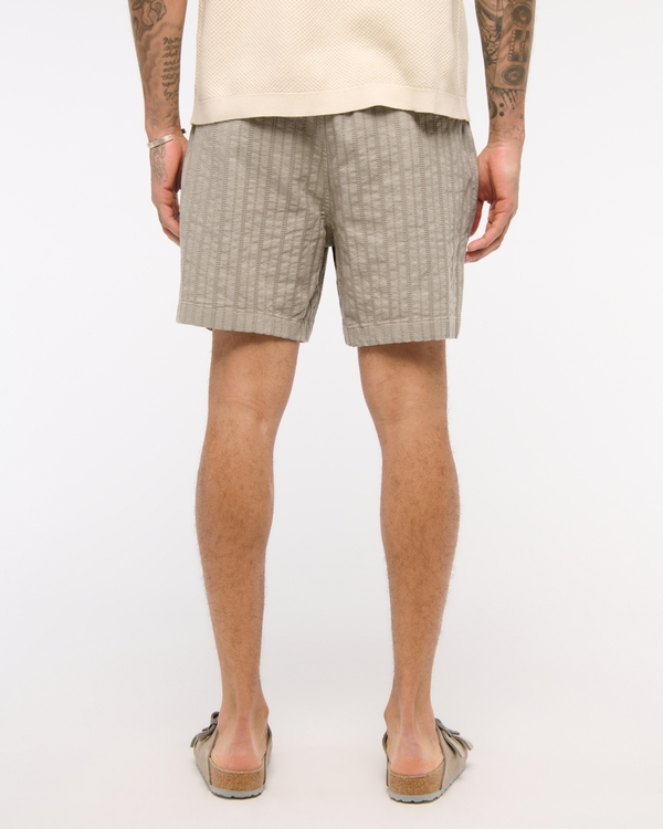Textured Pull-On Short