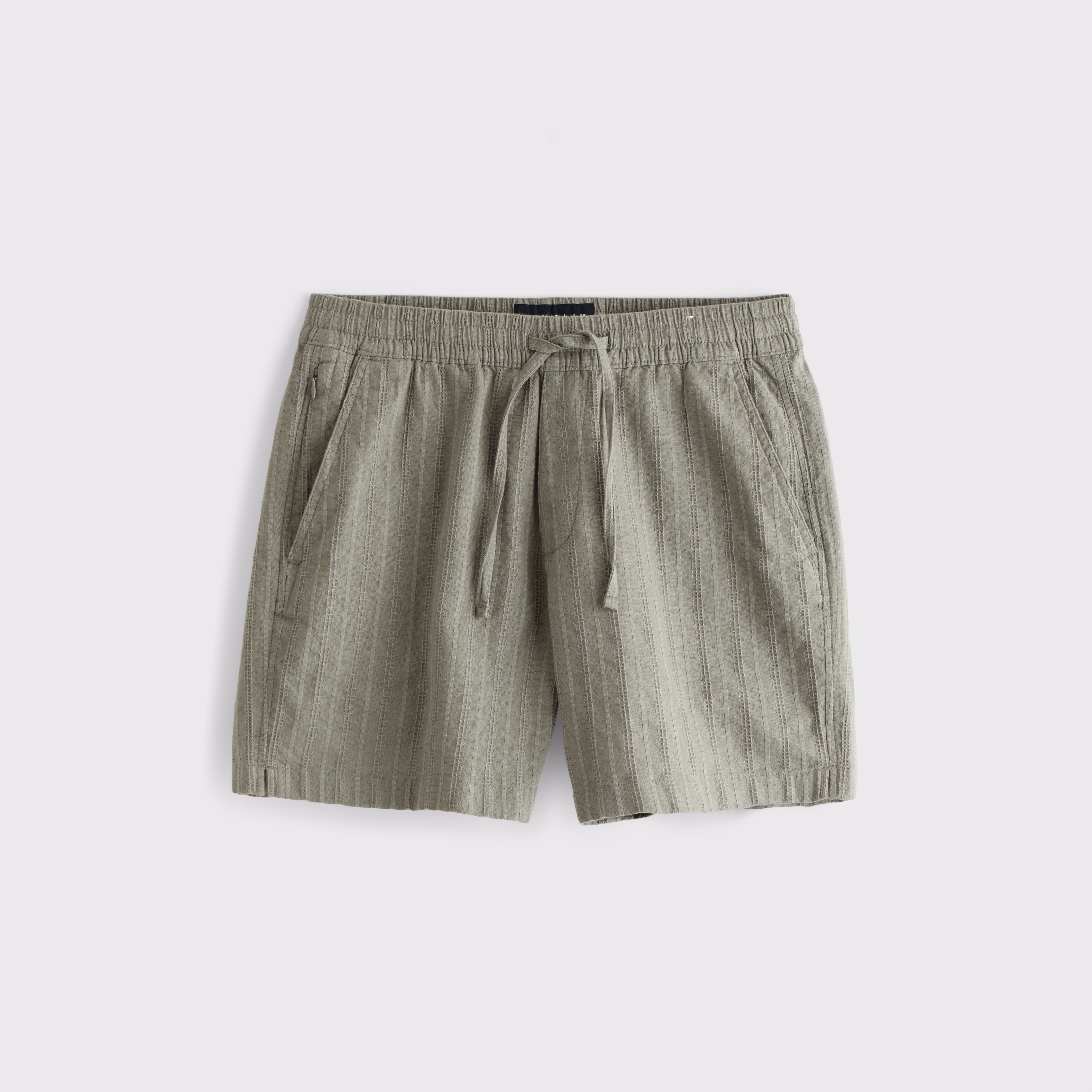 Abercrombie & Fitch Textured Pull-on Short In Gray