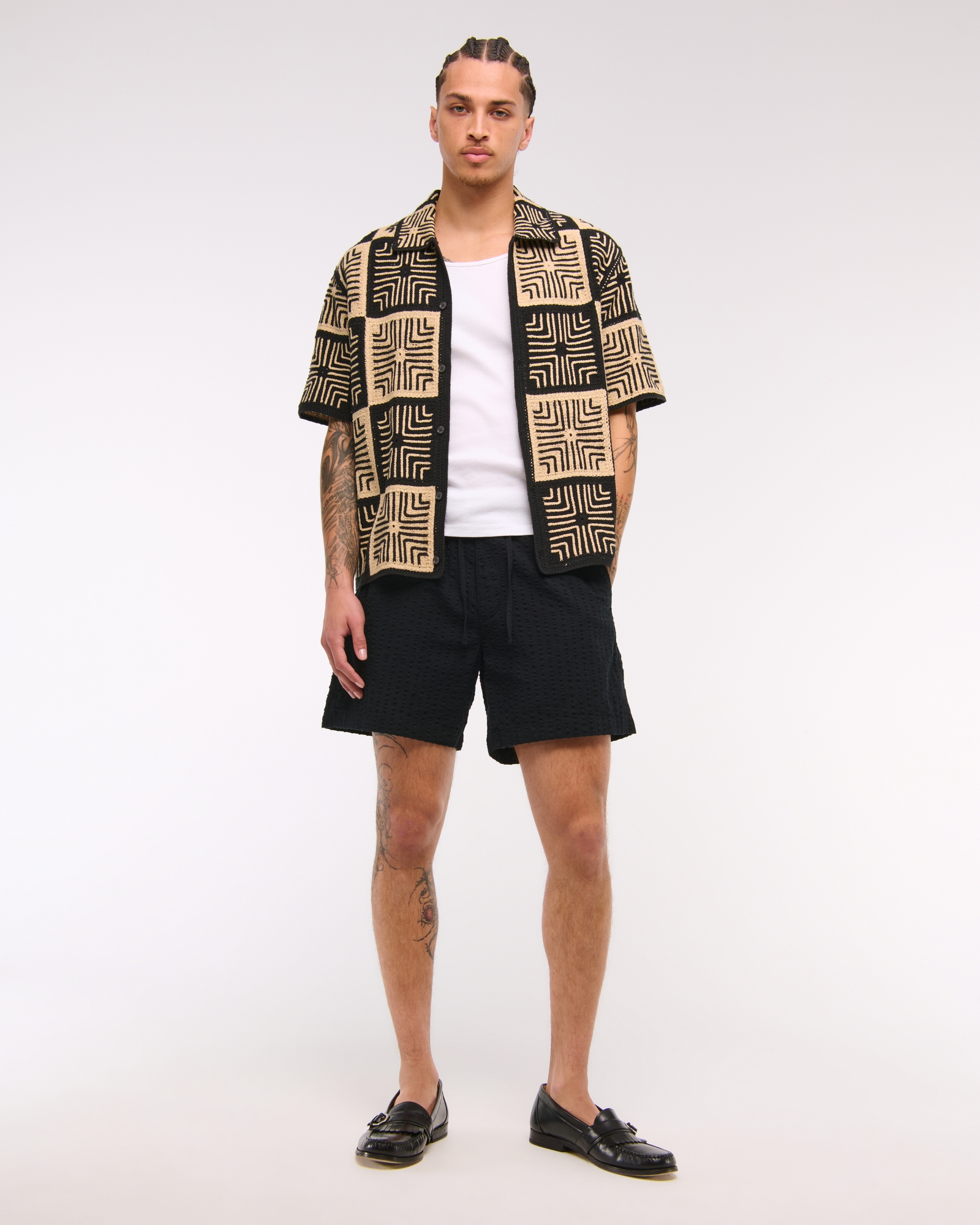 Linen-Blend Pull-On Short