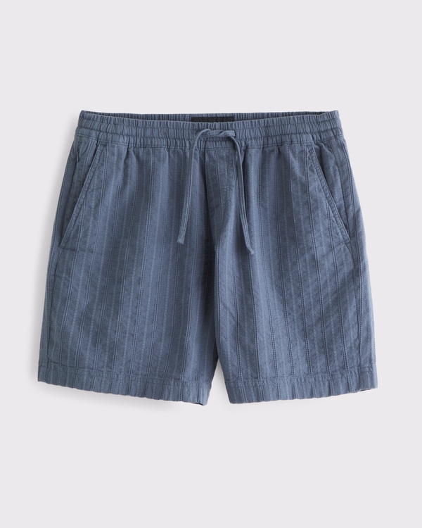 Relaxed Linen-Blend Pull-On Short