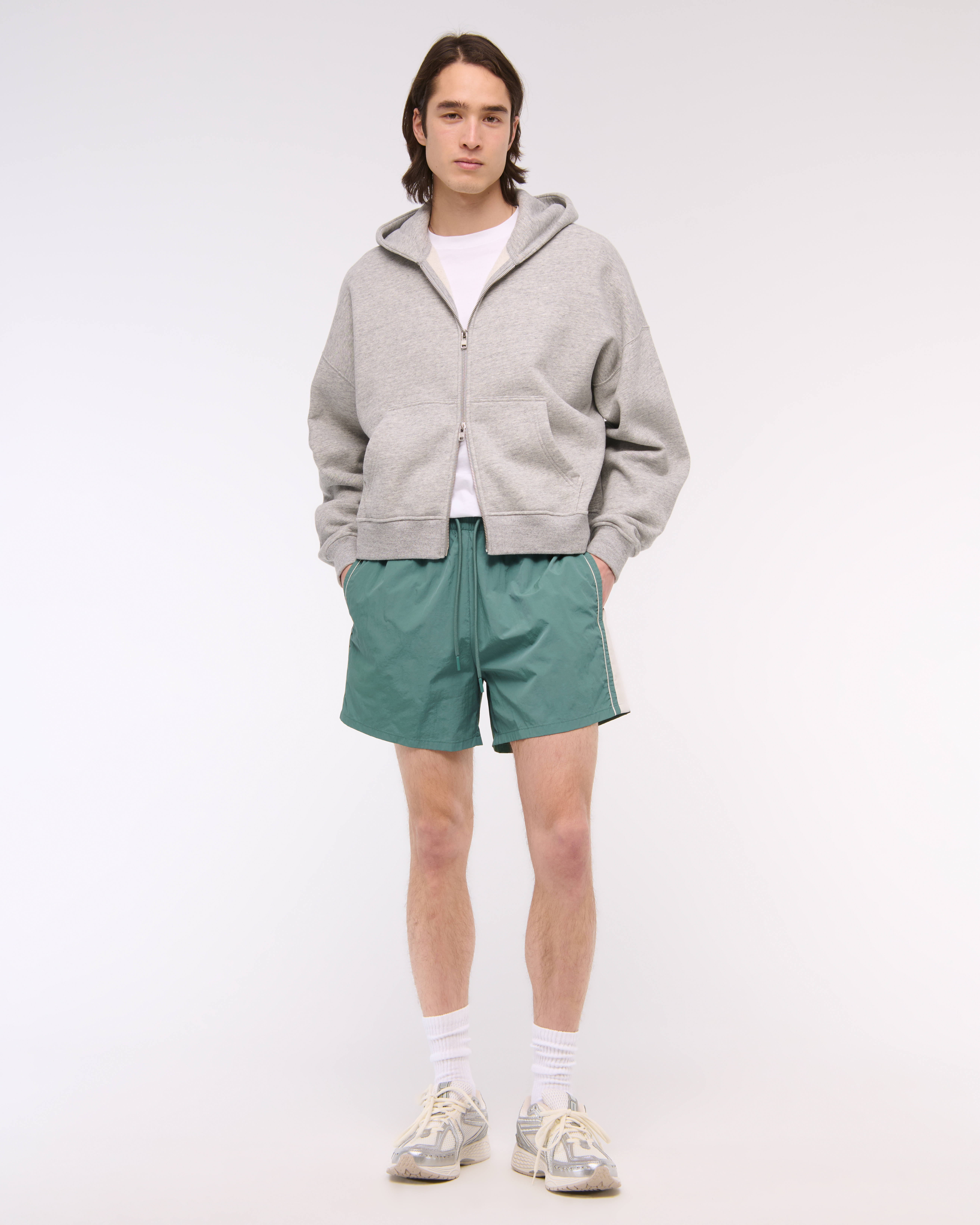 Abercrombie & Fitch Nylon Pull-on Short In Green