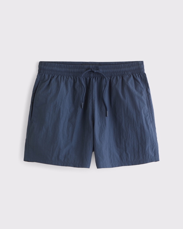 Nylon Pull-On Short, Dark Blue view 1