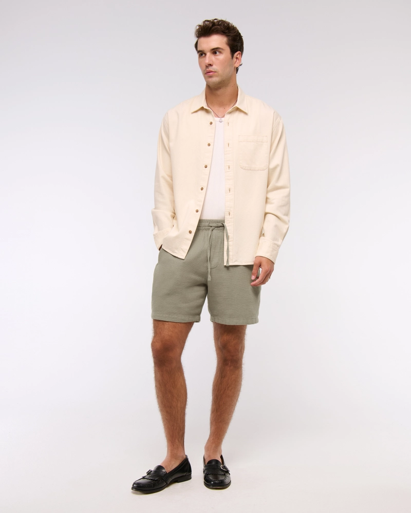 Cotton Texture Pull-On Short