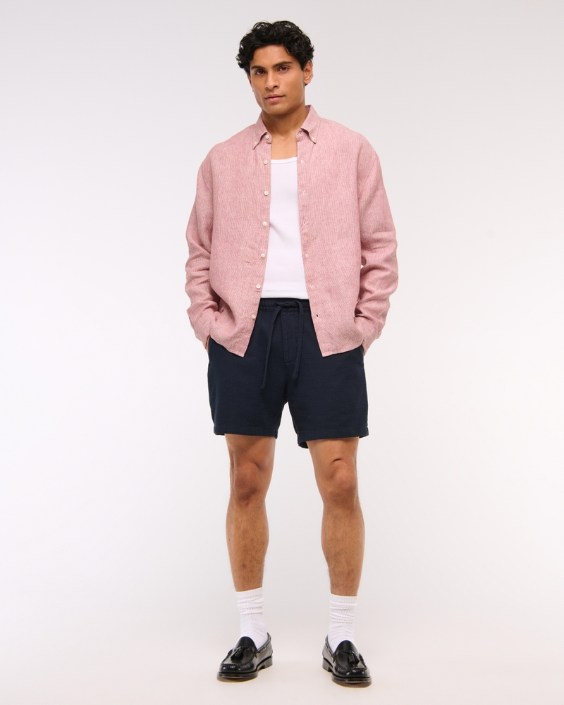 Cotton Texture Pull-On Short