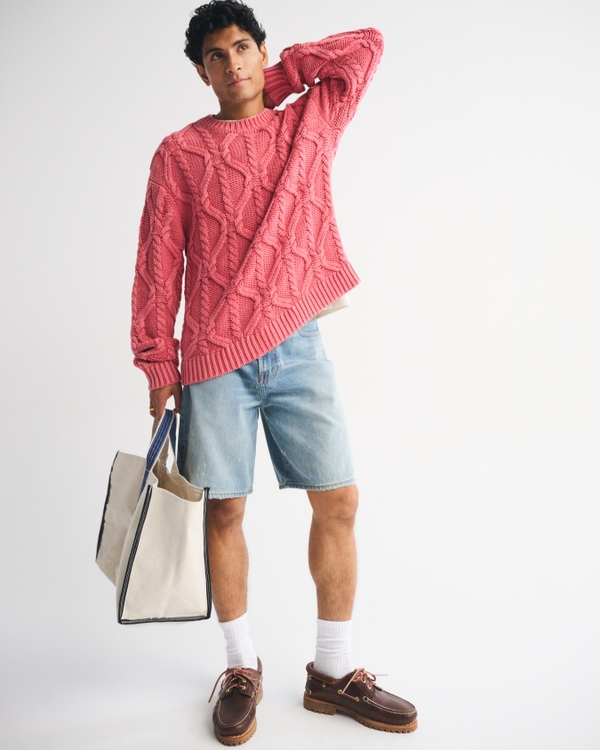 Baggy Denim Short, Light Wash view 1