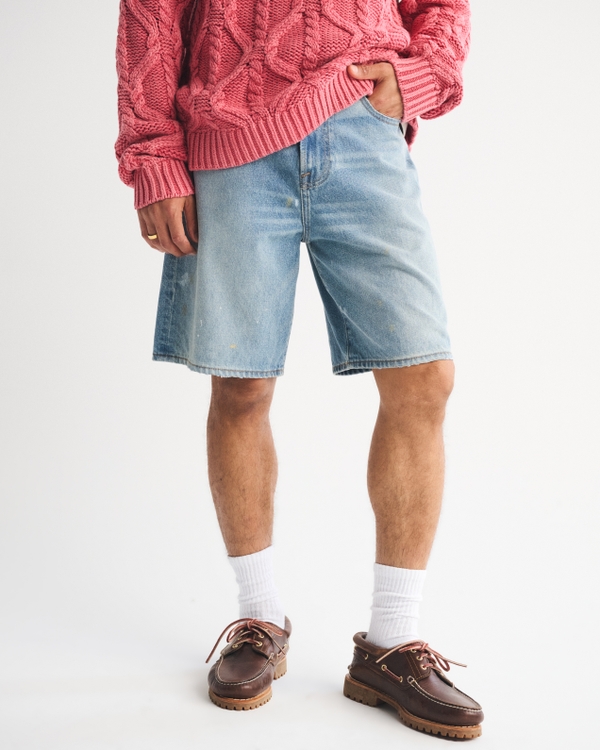 Baggy Denim Short, Light Wash view 2