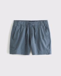 Linen-Blend Pull-On Short