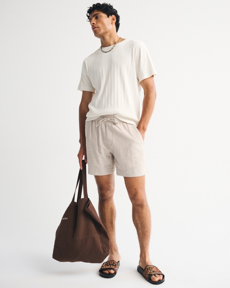 Linen-Blend Pull-On Short
