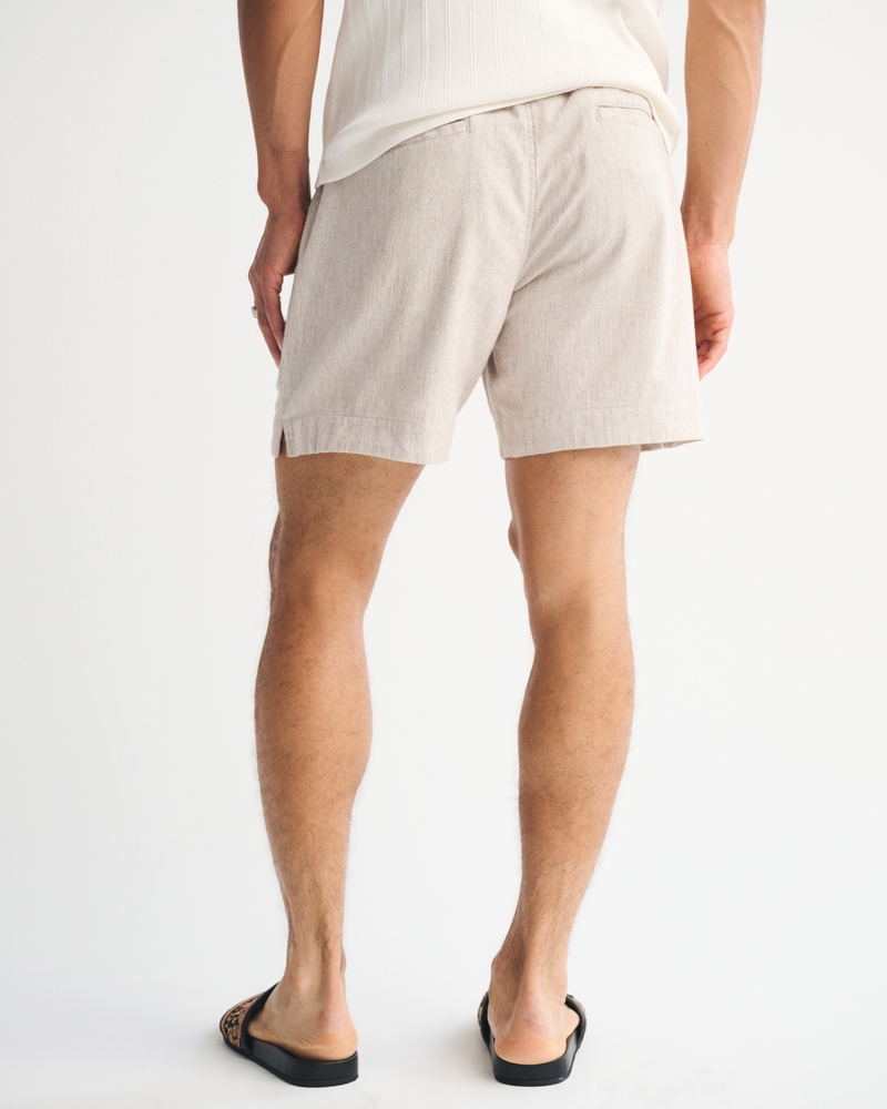 Linen-Blend Pull-On Short
