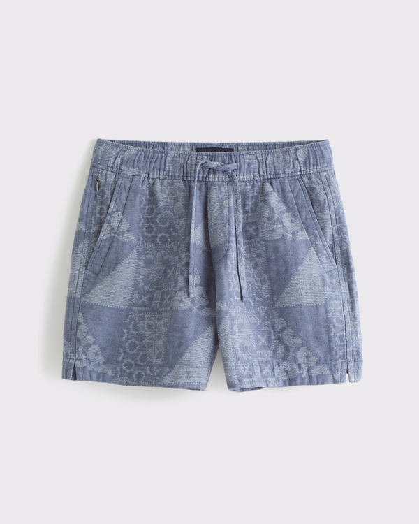 Linen-Blend Pull-On Short