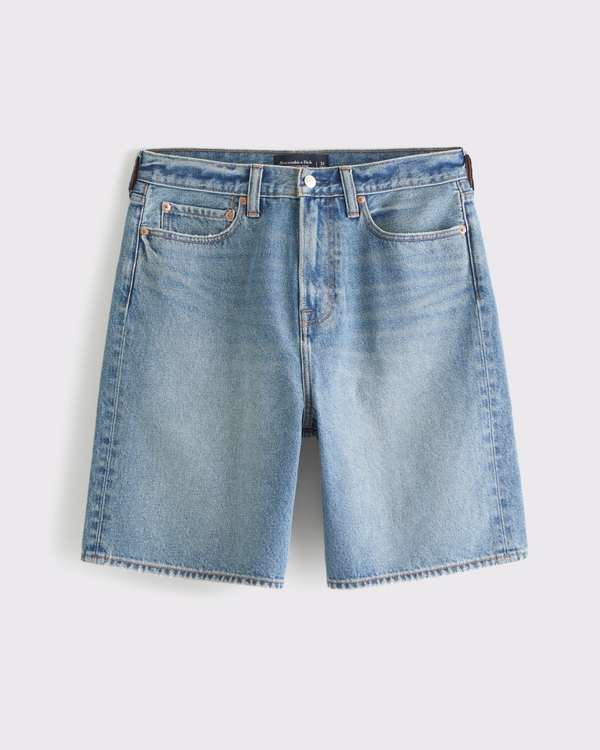 Baggy Denim Short, Medium Wash view 1